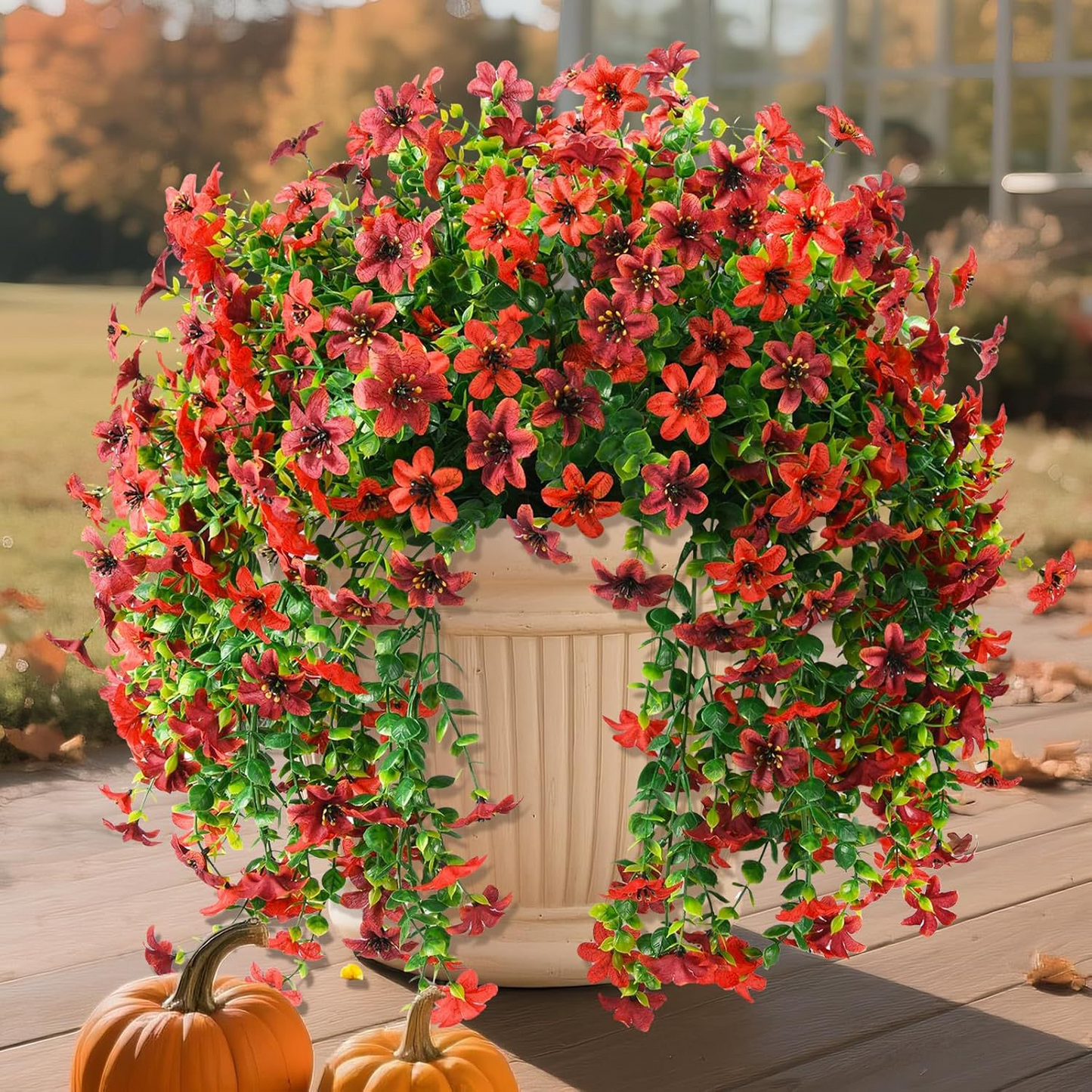 🌼 Artificial Hanging Daisies - UV-Resistant Indoor/Outdoor Decoration 🏡