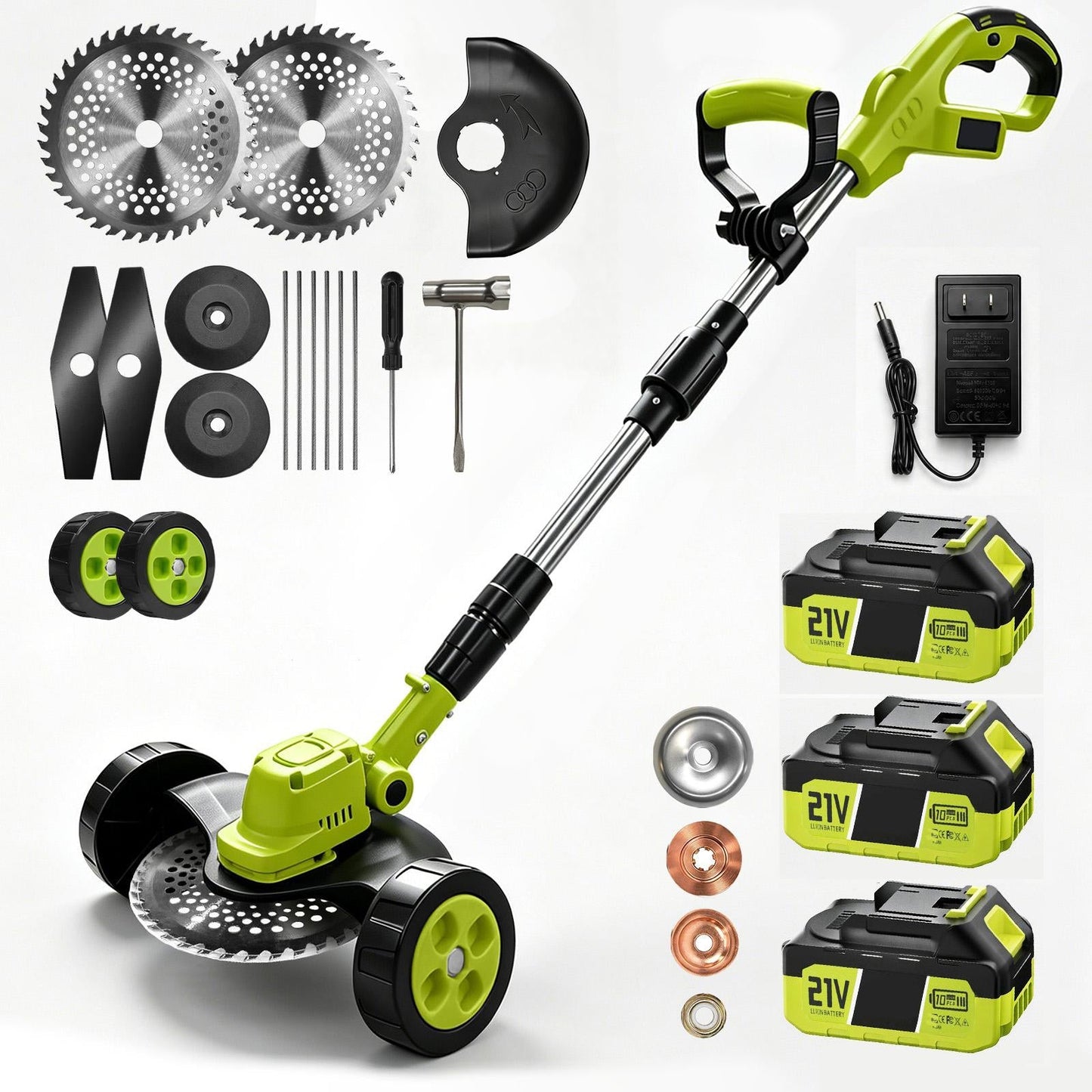 🌱✨ Zeitlich begrenzter Rabatt von 50 % ✨ 3-in-1 Akku-Rasenmäher | Leistungsstarker Rasentrimmer & Kantenschneider für kleine bis mittelgroße Gärten
