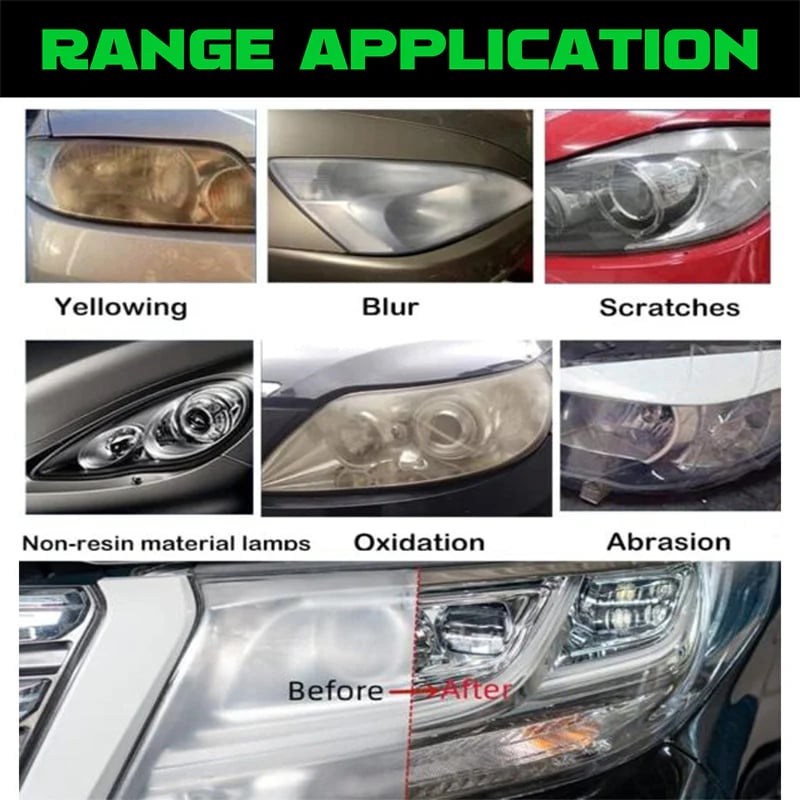 🚗[Headlight Crystal Restorer] — One wipe removes haze, yellow lenses turn crystal bright. Renew your lights, shine like new in seconds! ✨🔦
