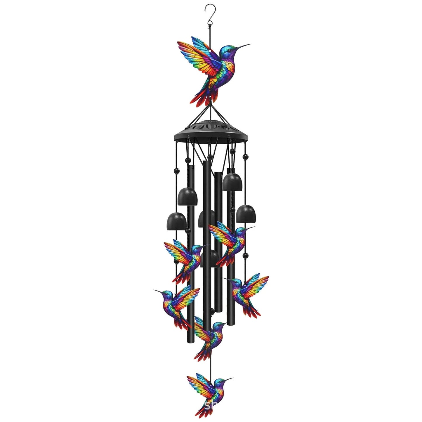 🐦 Hummingbird Wind Chimes | Outdoor Garden Metal Decor