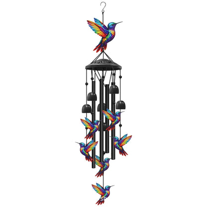 🐦 Hummingbird Wind Chimes | Outdoor Garden Metal Decor