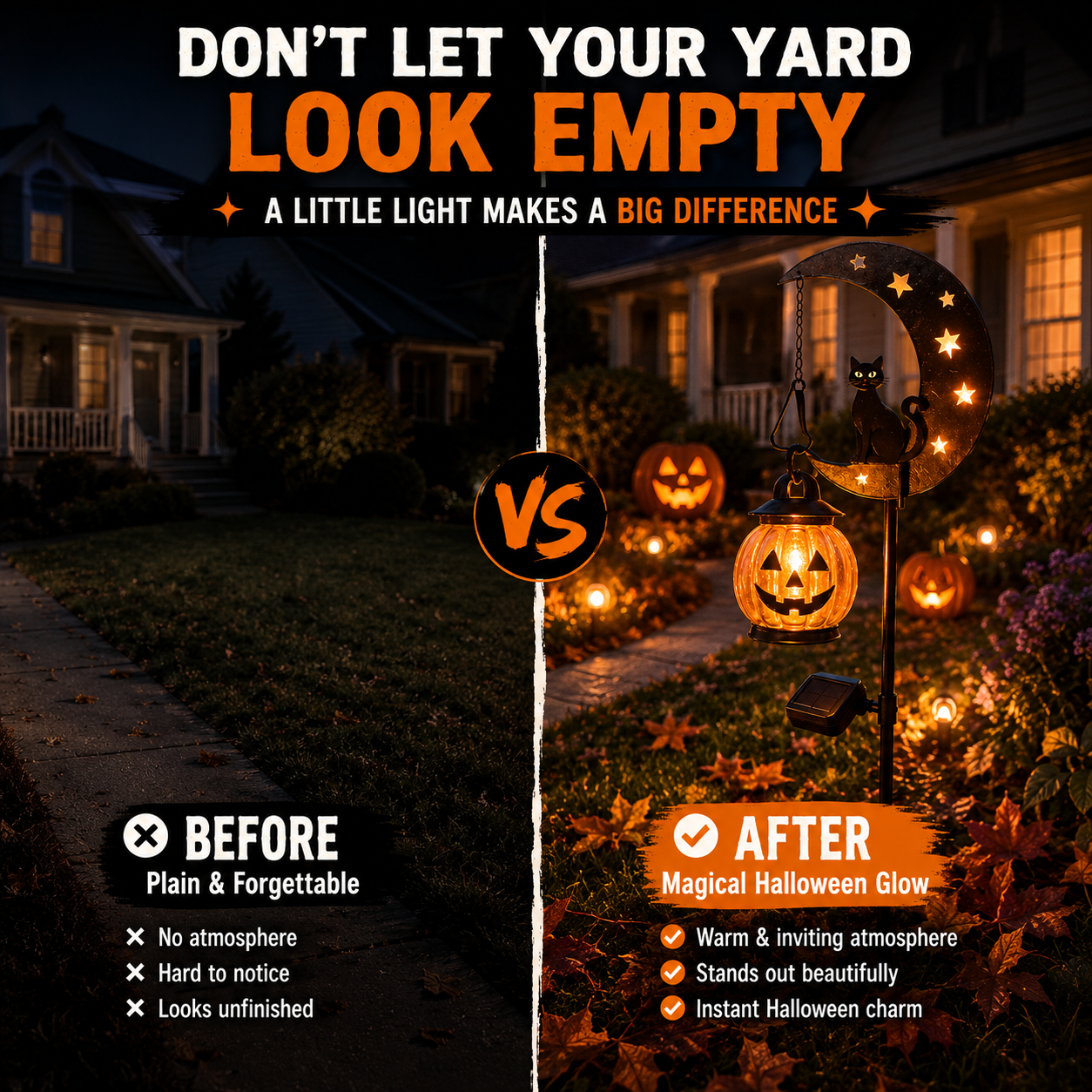 🔥50% OFF TODAY🔥 Solar Halloween Garden Stake Light 🎃👻 Spooky Outdoor Yard Decor for Garden, Porch & Pathway