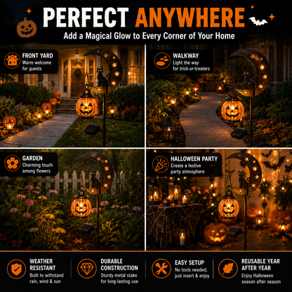 🔥50% OFF TODAY🔥 Solar Halloween Garden Stake Light 🎃👻 Spooky Outdoor Yard Decor for Garden, Porch & Pathway