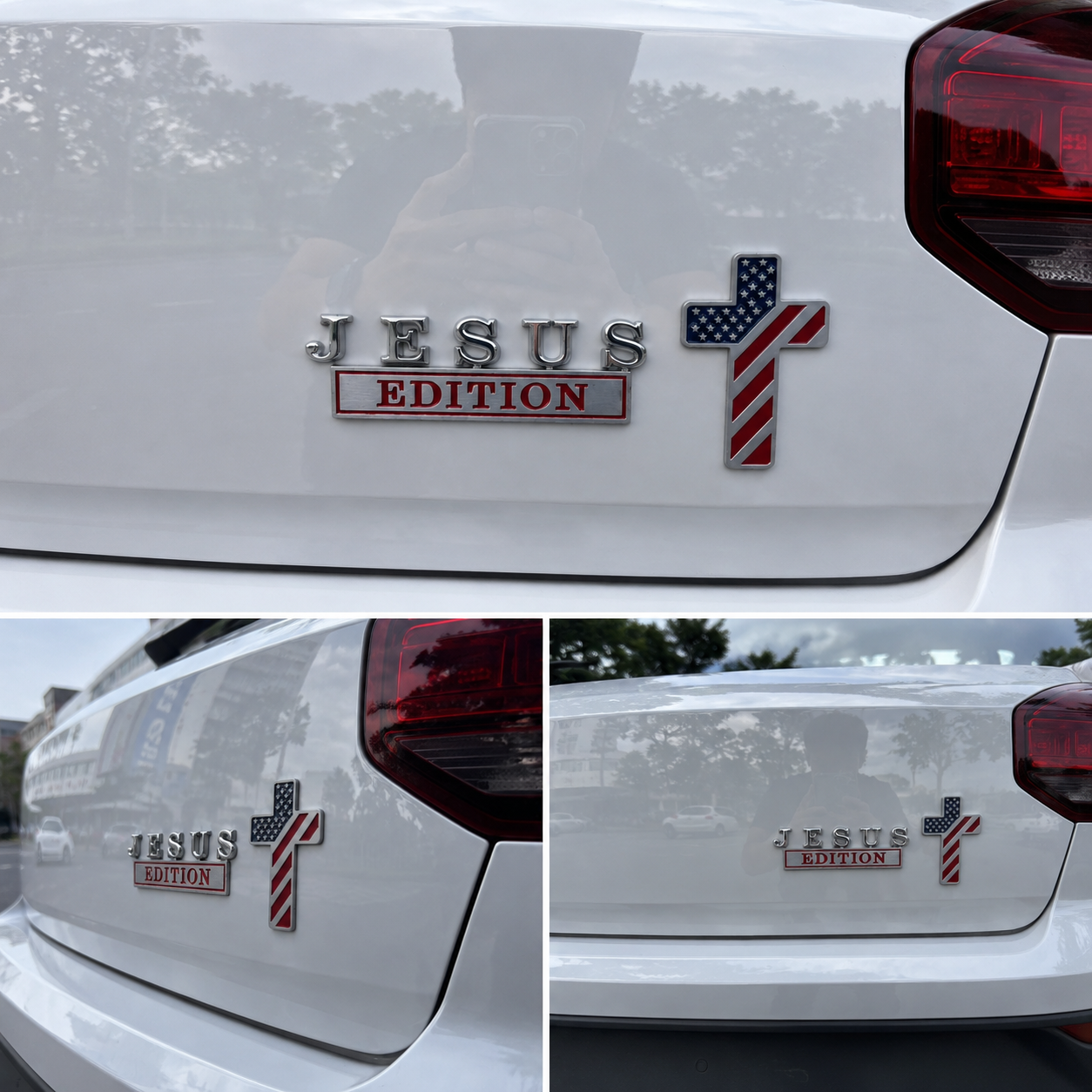 🔥Last Day 42% OFF✝️Blessed Jesus Edition Cross Car Emblem Metal Badge