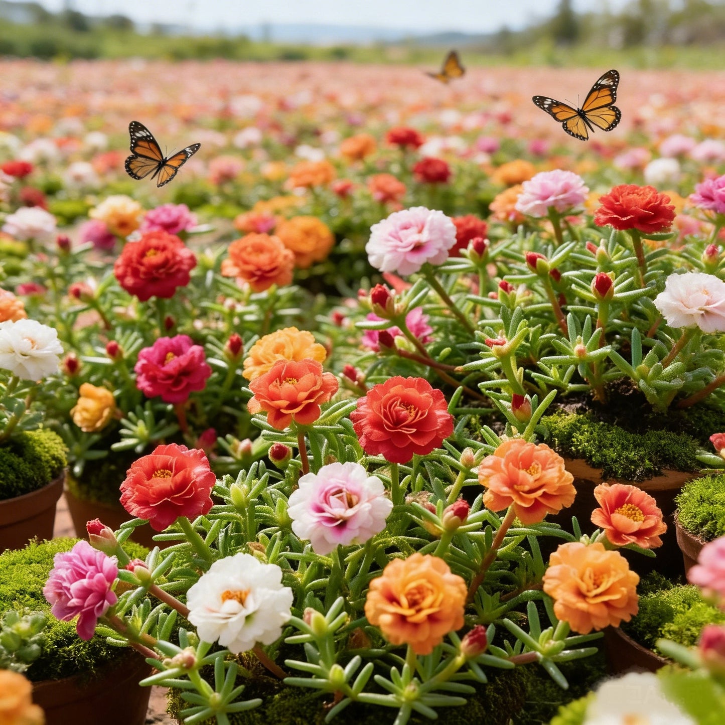 🌸Moss Rose Seeds: Perennial Flower Seeds, Large Colorful Blooms, Easy to Grow for Your Garden