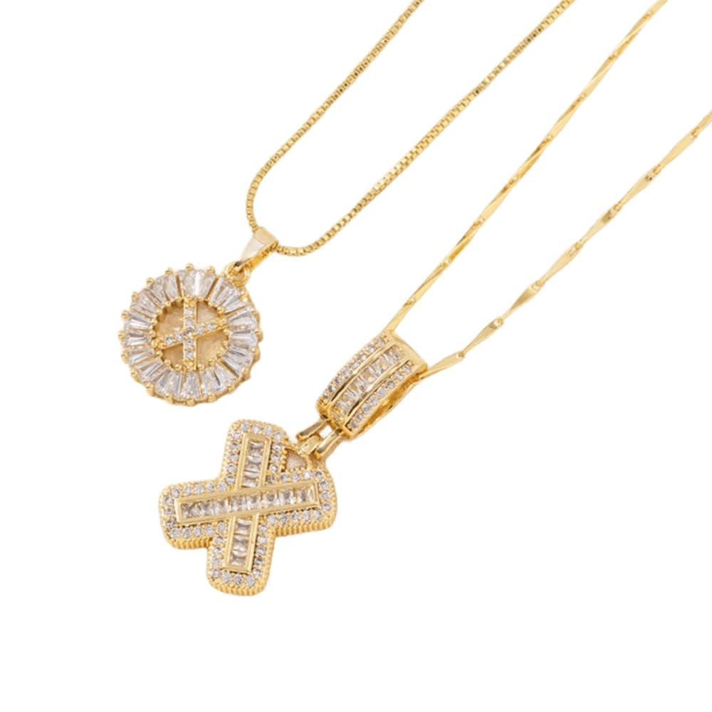 2 Pack Initial Letter Pendant Necklaces-Best Gift for Your Mom💝
