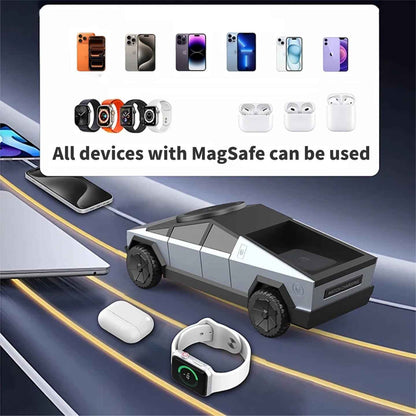 Armor King CyberDock 3-in-1 Wireless Charger + Car Model Ornament + Stand