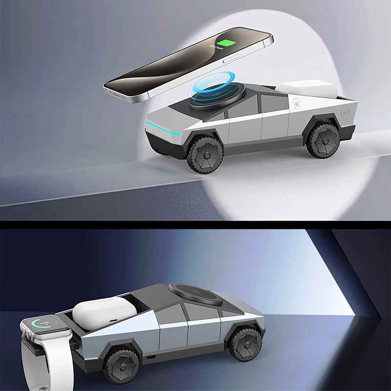 Armor King CyberDock 3-in-1 Wireless Charger + Car Model Ornament + Stand