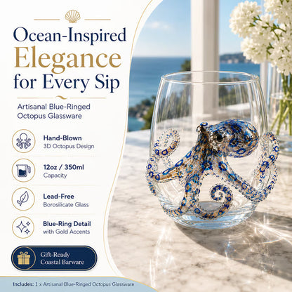 🌊 3D Ocean Animal Glass – Sculptural Marine Life Drinkware