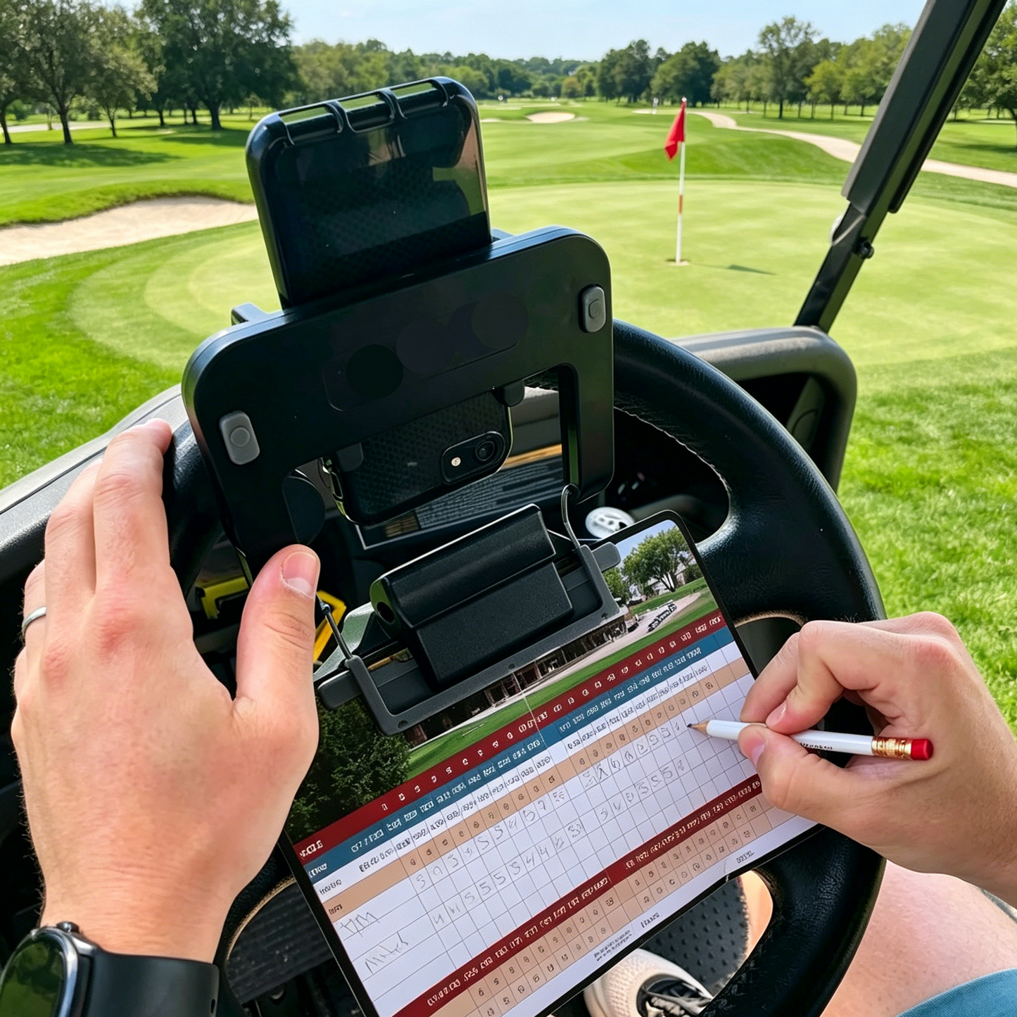 🔥Last Day 48% OFF|🌟⛳ Golf cart steering wheel phone holder🏌️