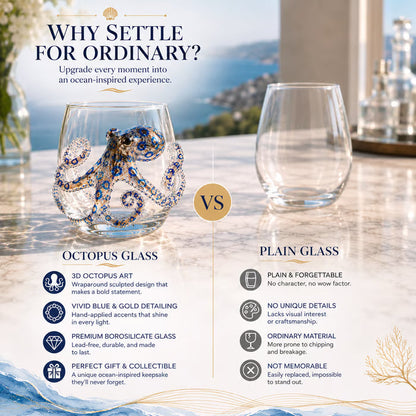 🌊 3D Ocean Animal Glass – Sculptural Marine Life Drinkware