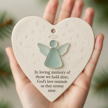 Buy 4, Get 3 Free🎁 【Heartfelt Christmas Gifts】-Snowflake Shaped Sea Glass Friendship Ornament