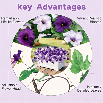 🌺🌷Artificial Fake Petunia Flowersfor Outdoor Decoration ✨(2Pcs)