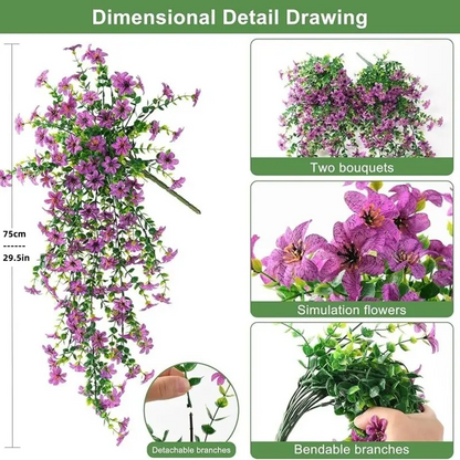 🌼 Artificial Hanging Daisies - UV-Resistant Indoor/Outdoor Decoration 🏡