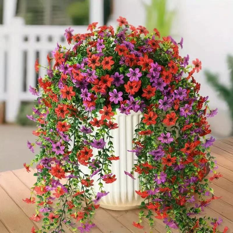 🌼 Artificial Hanging Daisies - UV-Resistant Indoor/Outdoor Decoration 🏡