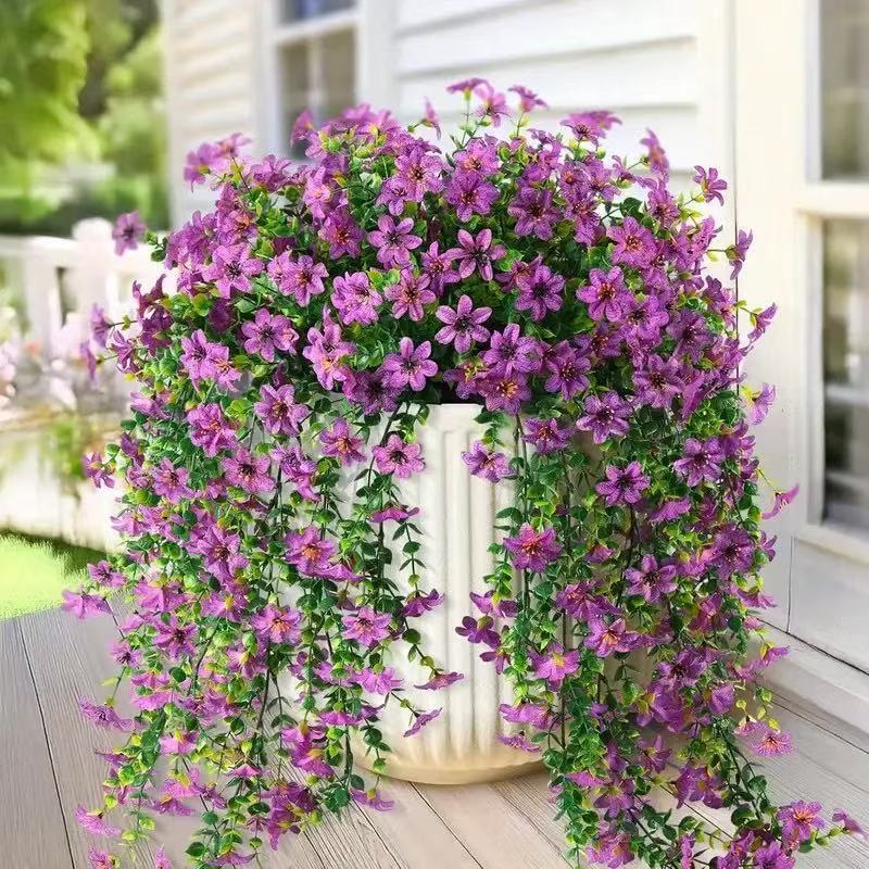 🌼 Artificial Hanging Daisies - UV-Resistant Indoor/Outdoor Decoration 🏡