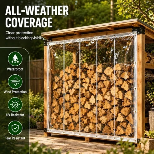 💦🌊 Clear Waterproof Tarp – Keep Rain Out Without Blocking the Light