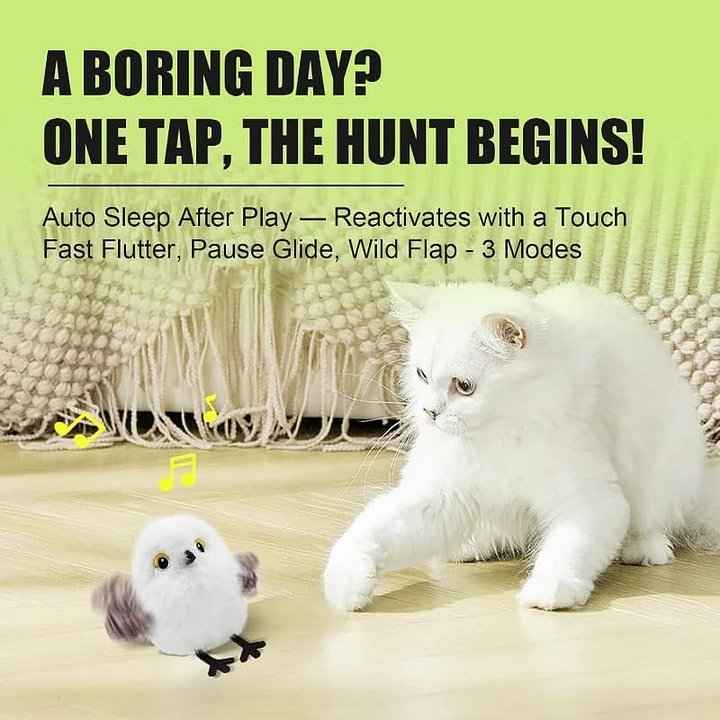🔥Black Friday for 50% off-Rechargeable Flapping Bird Cat Toy