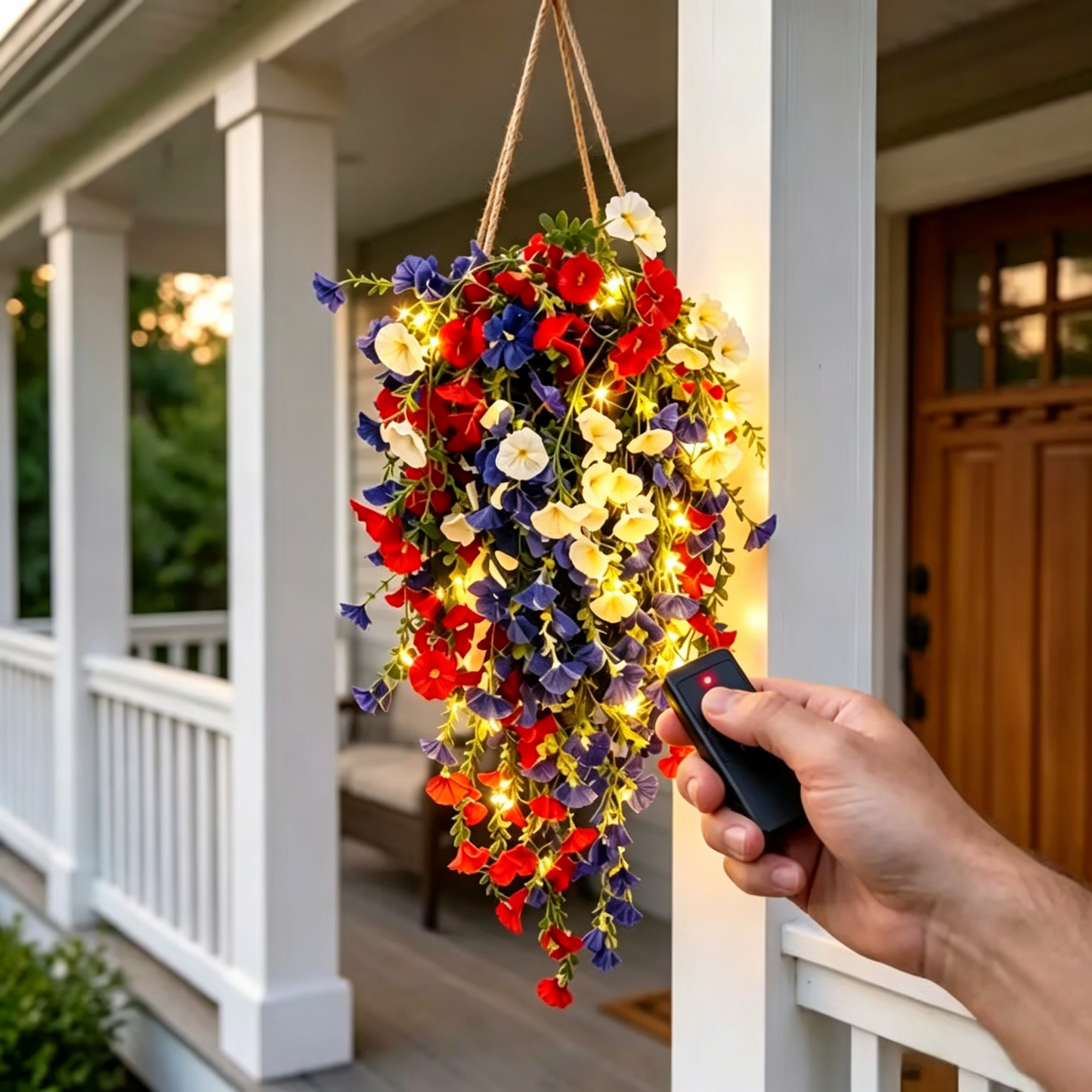 ⚡ Over 50,000 Sold!🎉✨🇺🇸 Celebrate America’s 250th Anniversary with Patriotic Hanging Flower Baskets