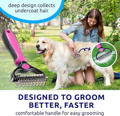 🔥Hot Sale 50% OFF!!🐾Professional Double-Sided Pet Grooming Rake ✨