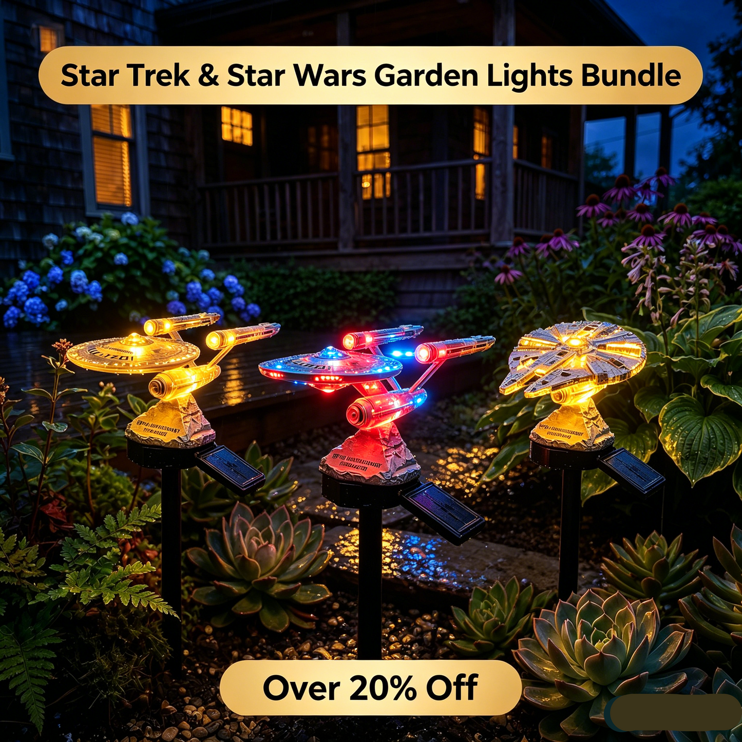 🌌 TODAY ONLY—🔥 Now Only 48% of the Original Price| Sci-Fi Starship Solar Garden Light
