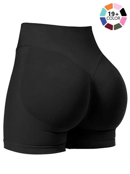 🍑 Seamless Scrunch Butt Shorts | High Waist Gym Biker Shorts