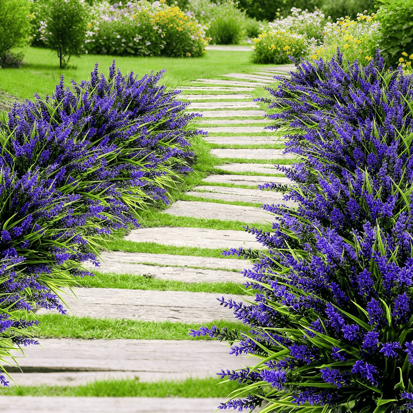 🪻Flash Sale-50% Off🔥Lavender Artificial Flowers,UV Resistant Outdoor Fake Plants(1 Bundle length 13.8inches)