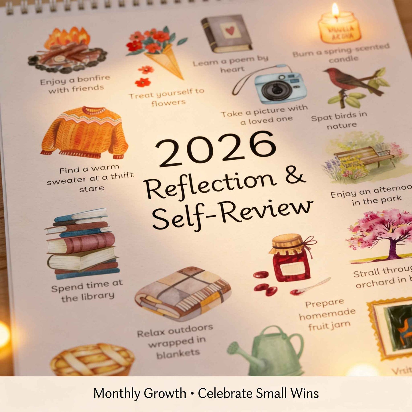 📅 2026 Bucket List Wall Calendar