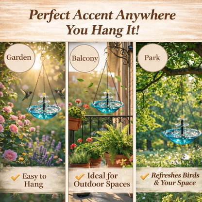 ✨ 2026 Spring limited offer 50% off 🐦 Solar Hanging Cascade Garden Bird Bath Fountain
