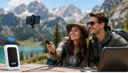 ⚡ Portable WiFi Hotspot – Fast Global Internet Anywhere, No SIM Card, No Roaming Fees