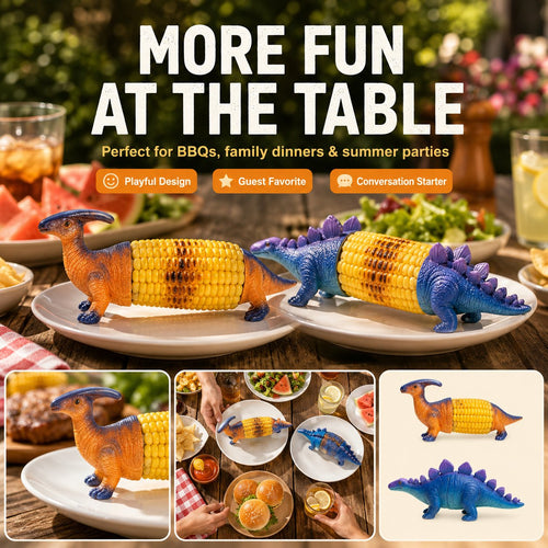 🔥Last Day Promotion🦖 Dino Bite Corn Holders™ 🌽Turn Ordinary Corn Into The Most Fun Thing On The Table🧒