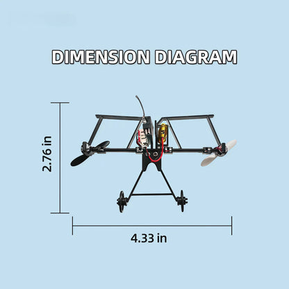 ✈️RC Paper Airplane Kit with Gyro Stabilizer – DIY Electric Remote Control Plane with Dual Propellers, Lightweight Foldable Flying STEM Toy