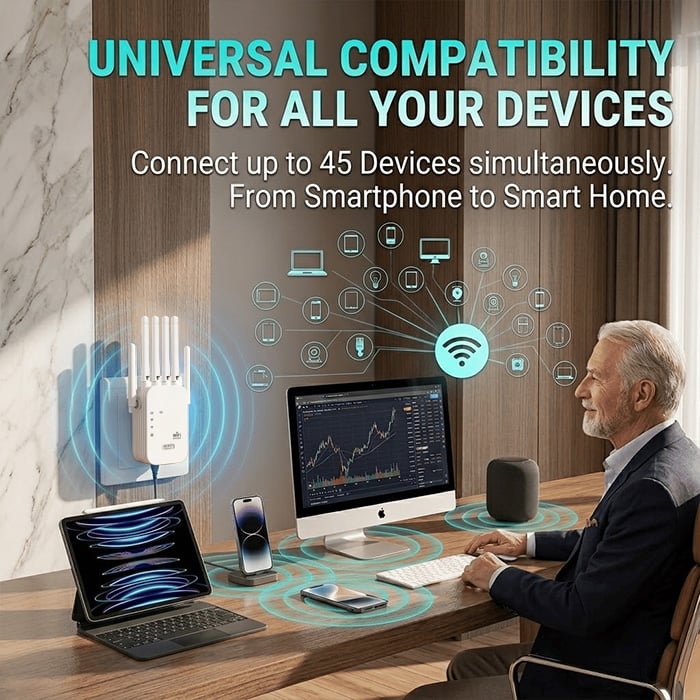 📶 AC1200 WiFi Range Extender – Boost Your Home WiFi Coverage