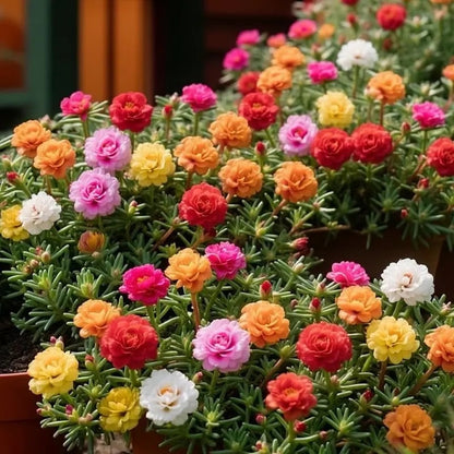 🌸Moss Rose Seeds: Perennial Flower Seeds, Large Colorful Blooms, Easy to Grow for Your Garden