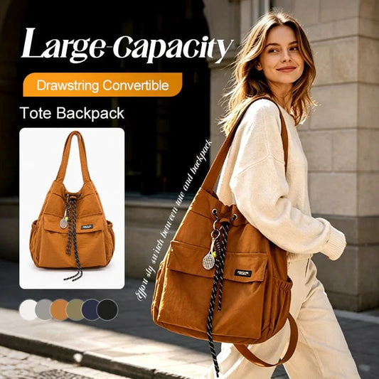 Large-Capacity Drawstring Convertible Tote Backpack👜