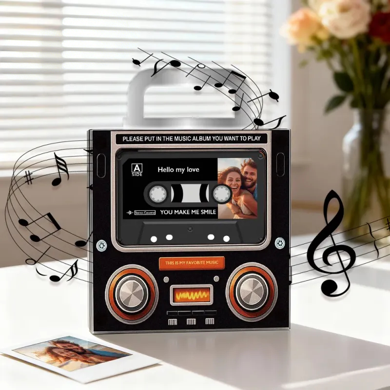 Music Mix Tape Fridge Magnet NFC Cassette-Shaped
