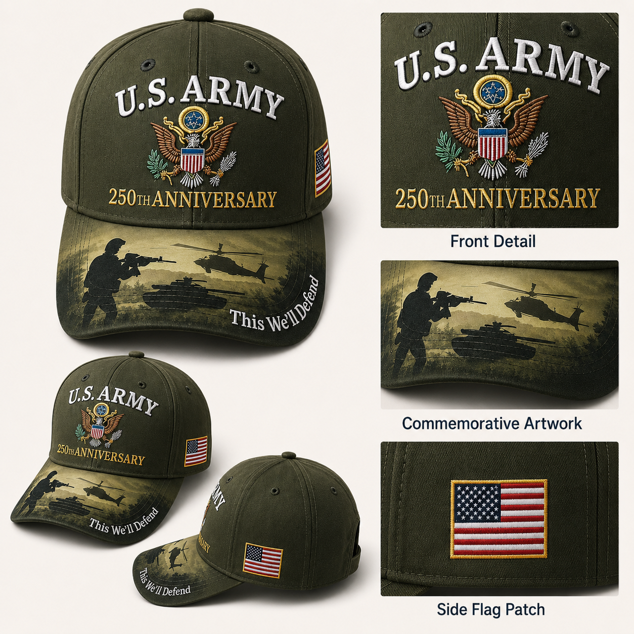 🔥 Father’s Day Sale - ❤️ U.S. Army 250th Anniversary Commemorative Cap 🇺🇸