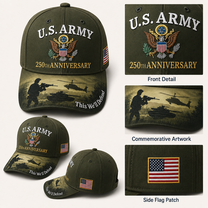 🔥 Father’s Day Sale - ❤️ U.S. Army 250th Anniversary Commemorative Cap 🇺🇸
