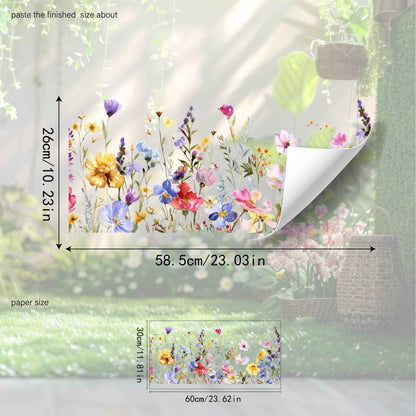 💐Colorful Floral Bouquet Window Sticker🖼️(Cut to size freely)