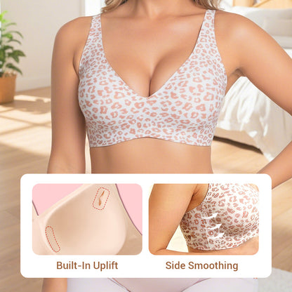 💕Women's Jelly Wireless Comfort Bra Push Up Deep V Seamless Everyday Bralette