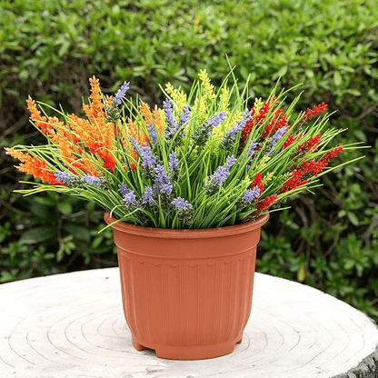 🪻Flash Sale-50% Off🔥Lavender Artificial Flowers,UV Resistant Outdoor Fake Plants(1 Bundle length 13.8inches)