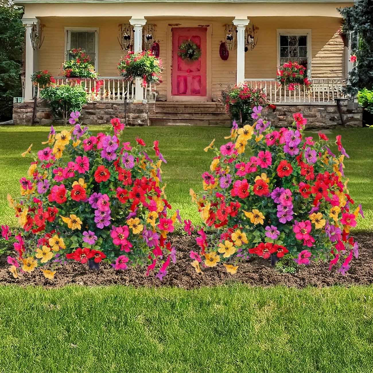 💐Never Fade Beauty!🪷 🔥UV & Waterproof Artificial Flower Decor ✅