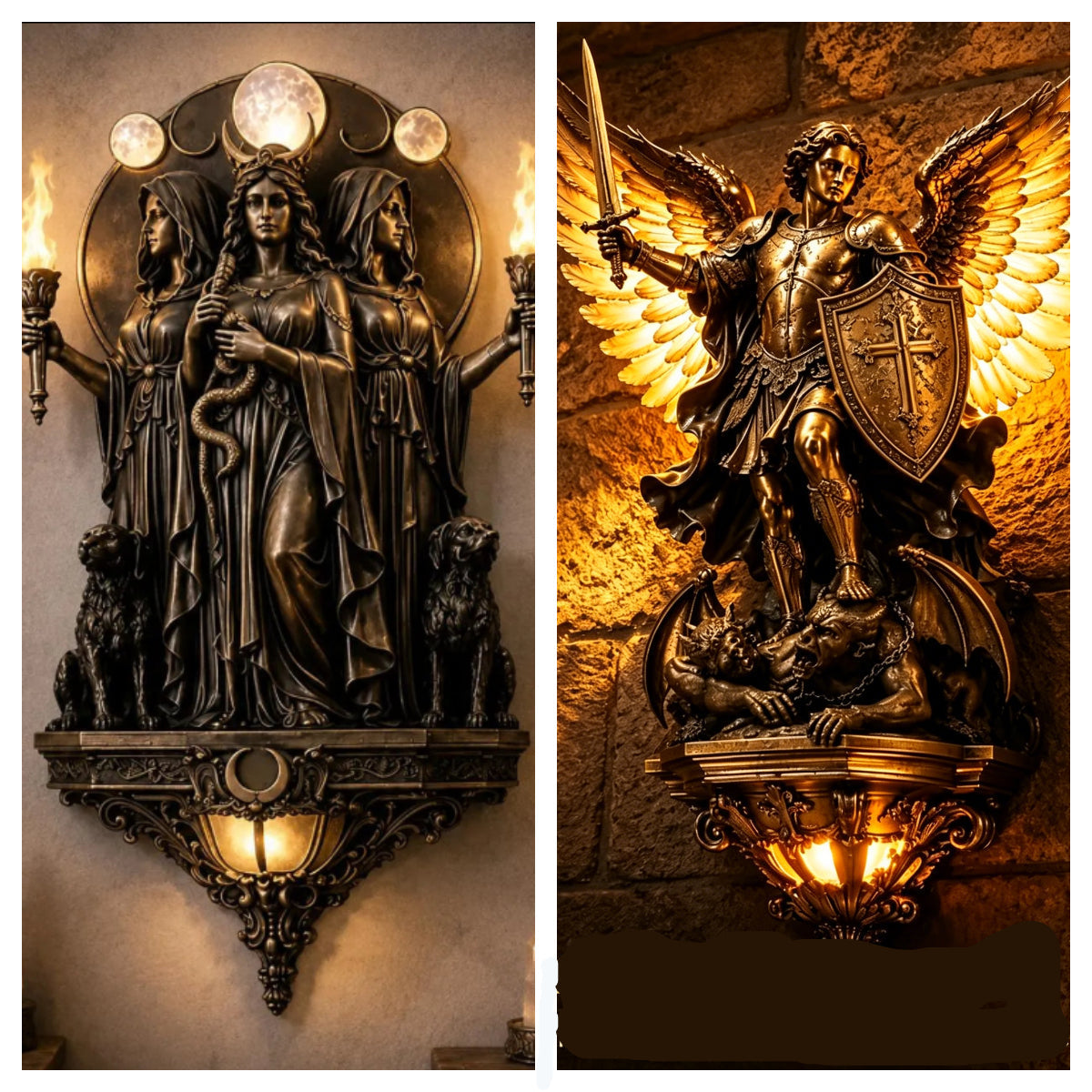 Last Day 50% OFF | ✝️St. Michael Guardian Angel Wall Light✨️ - Meaningful Décor With A Warm Glow