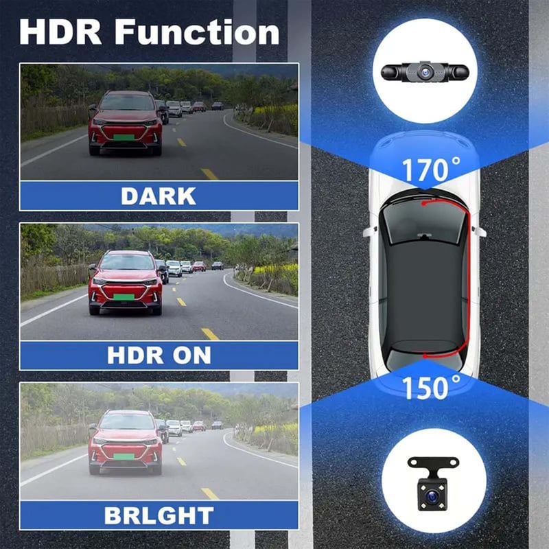 🎁🎁LETZTER TAG 49% RABATT🔥Vollansicht-Auto-Dashcam-System