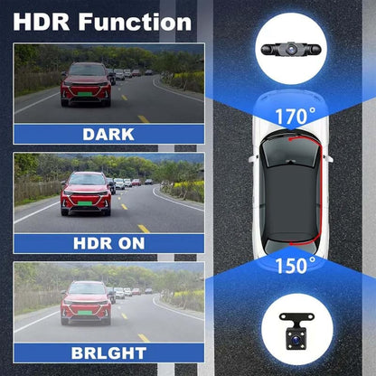 🎁🎁LETZTER TAG 49% RABATT🔥Vollansicht-Auto-Dashcam-System