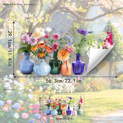 💐Colorful Floral Bouquet Window Sticker🖼️(Cut to size freely)