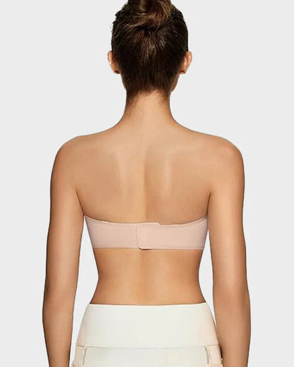 💞Womens Strapless Bras Push Up Bandeau Bra Non Slip Wireless Supportive Padded Bras Seamless Comfortable Tube Jelly Bra