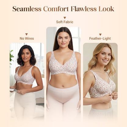 💕Women's Jelly Wireless Comfort Bra Push Up Deep V Seamless Everyday Bralette
