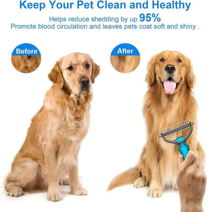 🔥Hot Sale 50% OFF!!🐾Professional Double-Sided Pet Grooming Rake ✨
