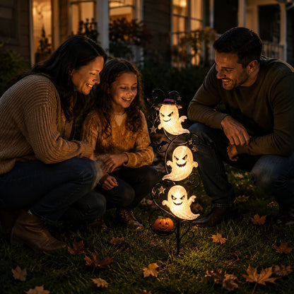 👻🎃 Solar Halloween Little Ghost Garden Stake Light – Glowing Outdoor Halloween Garden Décor
